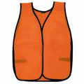S19 Aware Wear Non ANSI Tight Weave Mesh Orange Vest w/ Hook & Loop